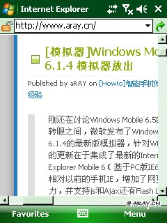 Internet Explorer Mobile 6 vs Inter Explorer Mobile 4